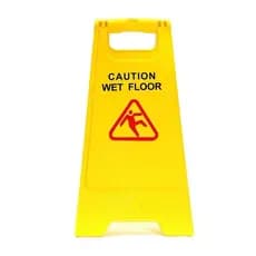 PLACA SINALIZAÇÃO AMARELA  GRANDE DOBRAVEL SEGURANÇA PISO MOLHADO ESCORREGADIO CAUTION WET FLOOR