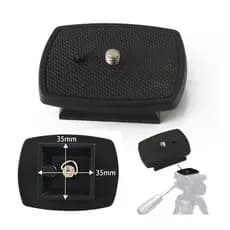 Sapata Engate Rapido Do Tripe Encaixe Base 3,5cm X 3,5cm Monopod Compatível com Diversos Modelos