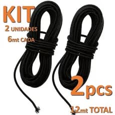 Kit 2 Elástico Cordões p/ Varetas Barraca Camping Nautica Ótima qualidade espessura 2,5mm - 6m/cada