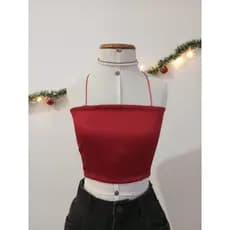 Top Faixa vermelho Natal