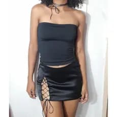 Saia Ibiza Feminino Mini Saia | Saia com Fenda | Saia Cintura Baixa