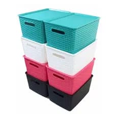 Kit 2 Caixas Rattan 15l + 4 Caixas Rattan 7l
