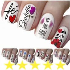 Adesivos de unha variados prontos para usar temas exclusivos atuais e novidades para decoração e beleza das suas unhas postiças ou naturais 168 películas para unhas 14 cartelas de adesivo de unha de base gel Nail Art