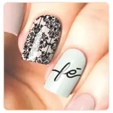 Películas para unhas adesivo de unha fé com rendinha decoração