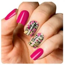 Adesivo para decorar unhas Torre colorida películas para unhas