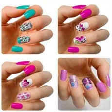 360 Películas de unhas com recriações tipo artesanais 3D corações flores borboletas laços 30 cartelas Adesivos de Unha