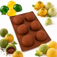 Forma Meia Esfera Em Silicone Para Chocolate e Doces