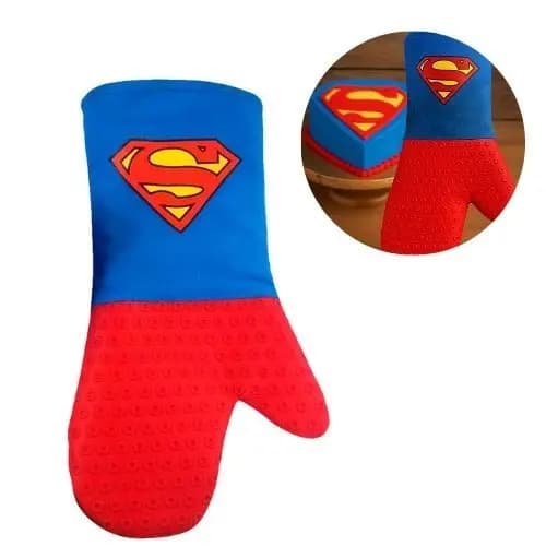 Luva Térmica Longa Homem Man em Silicone Cozinha Forno Super Herói