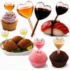 50 Ampolas Saborizantes  Coração 4ml  Para Doces Salgados Sushi Docinho Brigadeiros Gourmet