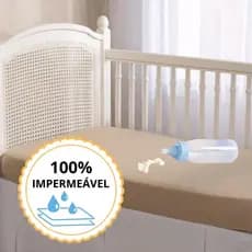 Lençol Protetor Siliconado Impermeável Elástico Para Colchão de Berço Padrão Capa Protege Urina Bebe