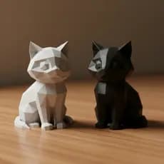 Escultura de gato decorativo para decoração de escritório moderno e sofisticado premium luxo top pro