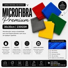 Pano Microfibra 30x30  - 5 Unidades