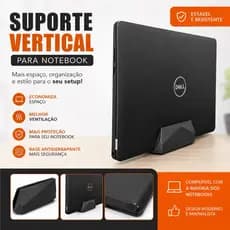 Suporte de Notebook Vertical Universal | Organizador de Mesa | Base Estável para Notebooks 11” a 17”
