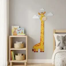 Régua Do Crescimento Medidor Girafa Mdf Quarto Infantil - Fácil instalação
