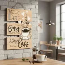 Placa Decorativa  - Que Seu Dia Seja Tão Bom Quanto Cheirinho De Café. Cafeteria, cozinha