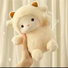 Pelúcia Ovelha Ovelhinha Branca Super Fofa 25cm Alta Qualidade Ursinho Coleção Brasil Kawaii