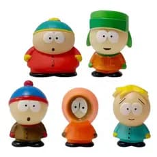 Bonecos South Park Coleção Completa 5 Personagens PVC Bandai Stan Kyle Cartman Kenny Butters Kawaii