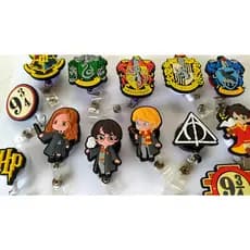 Porta Crachá Retrátil Personalizado Harry P0tter