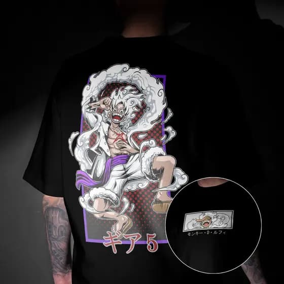 Camiseta Anime Luffy Streetwear Algodão Premium Unissex Estampada Confortável