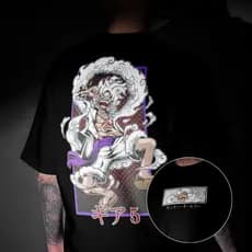 Camiseta Anime Luffy Streetwear Algodão Premium Unissex Estampada Confortável