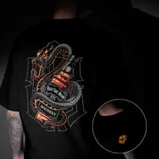 Camiseta Streetwear 100% Algodão Whisky Jack Cobra Masculina Premium