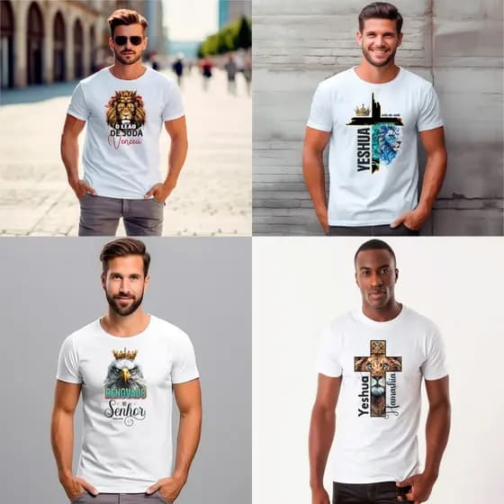 Camisa Masculina Modo Cristão e Evangélica com 25 Variações Envio Rápido