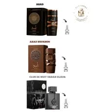 Combo Perfumes Árabes Masculino 5 ml Asad Bourbon Club de Nuit Elixir Compra 3 e Leva o 4 de brinde produtos originais