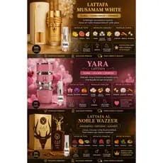 Perfumes Importados Pra Ele e Pra Ela 4 por 3, Musamam,Yara e Al Noble Wazeer