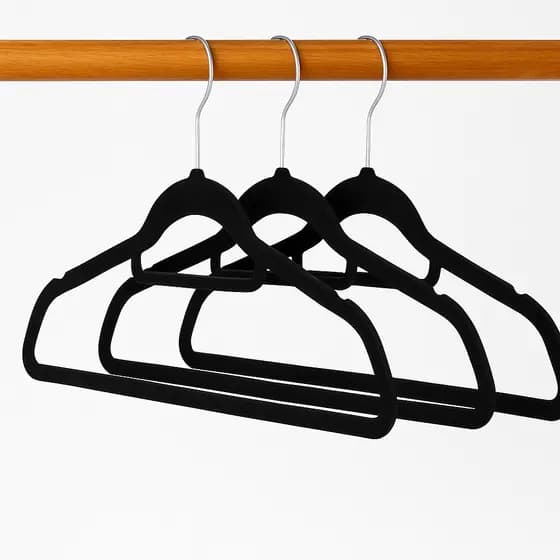 3 ou 6 ou 12 Cabides Com Revestimento De Veludo e Gancho Frontal Toq luxuoso terno camisa vestidos caros