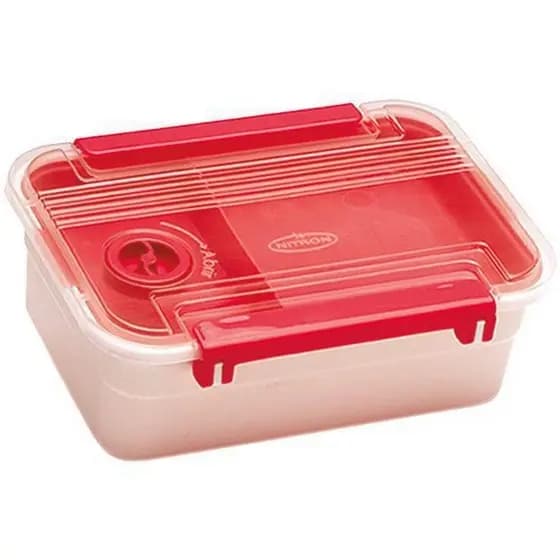 Marmita Plástica 800ML Bom Apetite Com Bandeja Color - Potes Herméticos - Pote Plástico Nitron