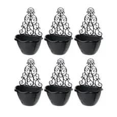 Vaso De Plantas Modelo Arandela 2,5 Litros Preto - Vaso De Parede Para Planta Objetos De Decoração Injeplastec