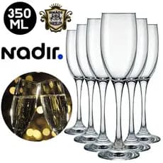 Conjunto De Taças De Champanhe Modelo Imperatriz 190ML - Taças De Vidro Para Champagne Espumante Utensílios De Cozinha Nadir