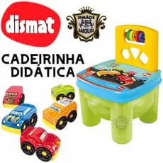 Cadeirinha Didática Brincadeira Big Friends II Com 19 Peças Plástica Color - Brinquedos Infantil Brincando e Aprendendo Dismat