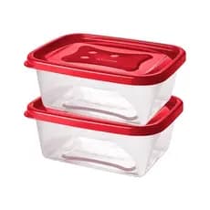 Conjunto Com 2 Potes Retangular De 1,270ml Modelo Curitiba PLASTICO COLOR  - Jaguar
