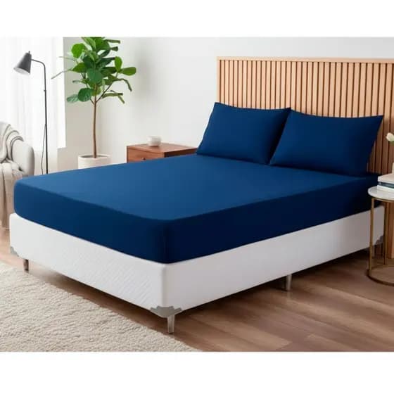 Jogo de Cama Queen 400 Fios Versatile 3 Peças Lençol com Elástico + 2 Fronhas Toque Macio