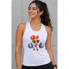 Regata Dry Fit Feminina Academia Estampa Meninas Super Poderosas