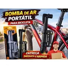 Bomba de Ar Portátil para Bicicleta - Preta