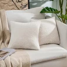 CAPA PARA ALMPOFADAS 35x35cm TODA EM SHERPA 2 PEÇAS