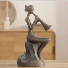 Escultura Decoração Musa da Serenata – Escultura Músico Artística