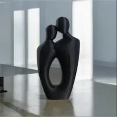 Decoração Sala Escultura Romântica Casal Apaixonado - Abraço Atemporal