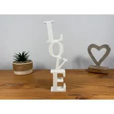 Love Vertical Decoração de Sala ou Escritorio e Móveis Adorno Decorativo palavra para bancada Estilo Liso
