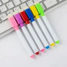Kit 6 Canetas Para Quadro Branco Com Imã e Apagador - Tinta Em Várias Cores