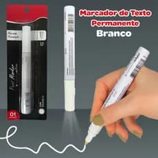 Marcador Permanente Branco 2.8mm À Prova D’Água Superfícies Escuras
