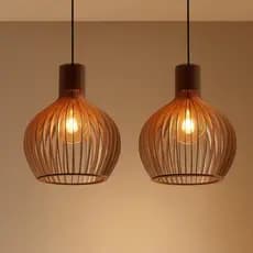 2 Pendentes Luminárias De Teto Lustre Grande Área de Churrasco com fiação completa - 2gmm