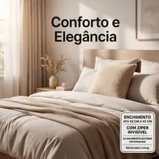 CAPA DE ALMOFADA 42CM X 42CM COM ZÍPER INVISÍVEL – CONCEPT LAR
