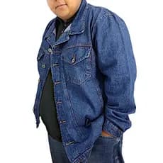 Jaqueta Jeans Plus Size Masculina