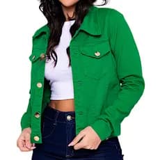Jaqueta Feminina Verde e Colorida | Jeans | Brim | Denim