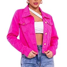 Jaqueta Feminina Pink Rosa e Colorida | Jeans | Brim | Denim