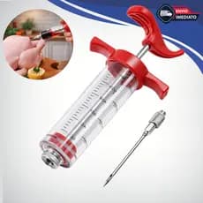 Seringa Culinária Aplicadora Tempero Profissional Injetora Marinada Carnes Churrasco Frango Assado