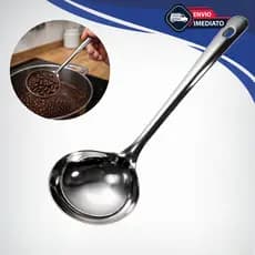 Concha Inox Grande para Feijão, Sopa e Caldos Utensílio de Cozinha Resistente e Durável